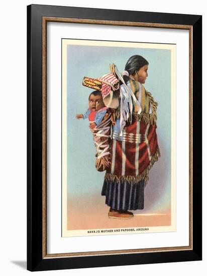 Navajo Mother and Papoose-null-Framed Premium Giclee Print