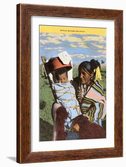 Navajo Mother with Papoose-null-Framed Art Print