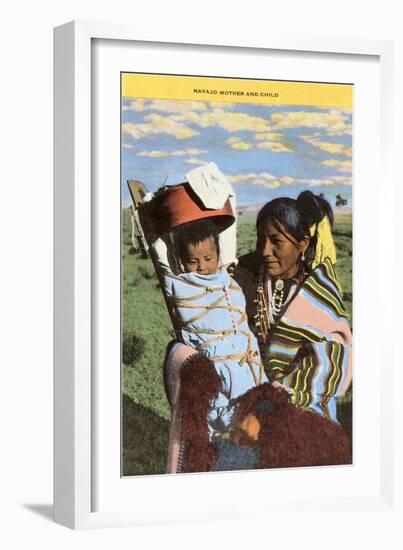 Navajo Mother with Papoose-null-Framed Art Print