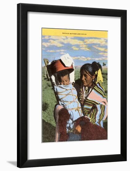 Navajo Mother with Papoose-null-Framed Art Print