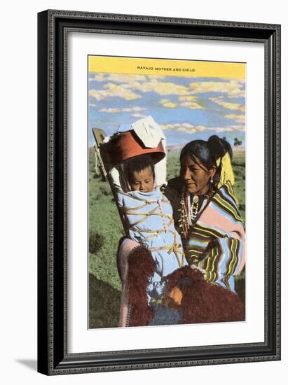 Navajo Mother with Papoose-null-Framed Art Print