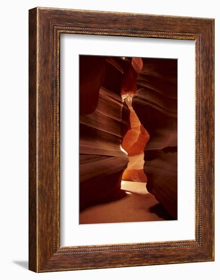 Navajo Nation, Eroded Sandstone Formations in Upper Antelope Canyon-David Wall-Framed Photographic Print