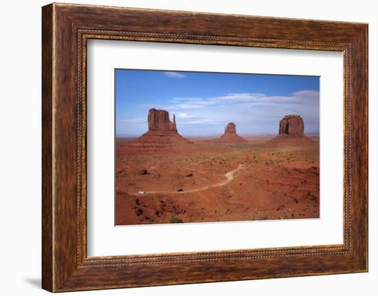 Navajo Nation, Monument Valley, Mittens and Valley Scenic Drive-David Wall-Framed Photographic Print