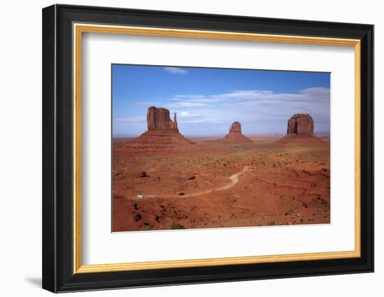 Navajo Nation, Monument Valley, Mittens and Valley Scenic Drive-David Wall-Framed Photographic Print