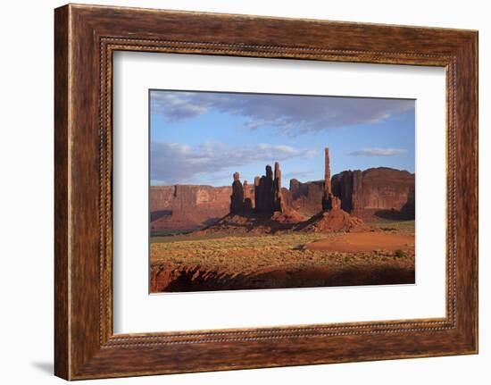 Navajo Nation, Monument Valley, Yei Bi Chei and Totem Pole Rock Column-David Wall-Framed Photographic Print