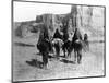 Navajo on Horseback-Edward S^ Curtis-Mounted Giclee Print