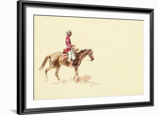 Navajo Rider-Charles Marion Russell-Framed Giclee Print