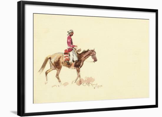 Navajo Rider-Charles Marion Russell-Framed Giclee Print