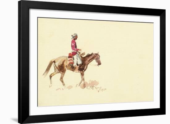 Navajo Rider-Charles Marion Russell-Framed Giclee Print