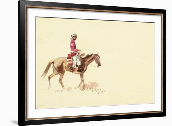 Navajo Rider-Charles Marion Russell-Framed Giclee Print