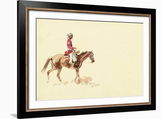 Navajo Rider-Charles Marion Russell-Framed Giclee Print