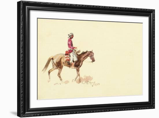 Navajo Rider-Charles Marion Russell-Framed Giclee Print