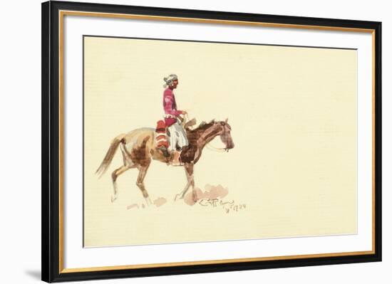 Navajo Rider-Charles Marion Russell-Framed Giclee Print