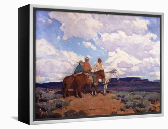 Navajo Riders-Edgar Payne-Framed Stretched Canvas