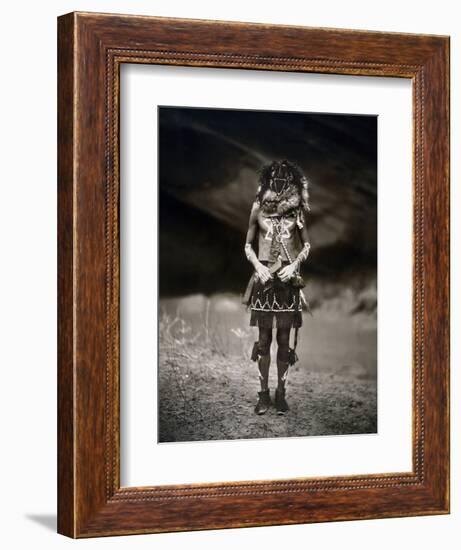 Navajo Ritual, C1904-Edward S. Curtis-Framed Photographic Print