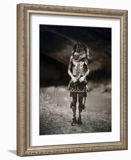 Navajo Ritual, C1904-Edward S. Curtis-Framed Photographic Print