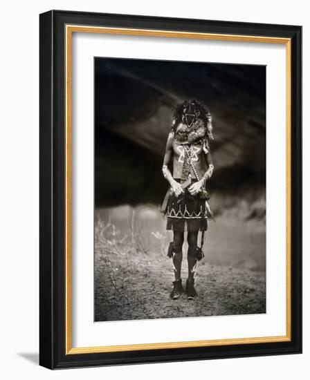 Navajo Ritual, C1904-Edward S. Curtis-Framed Photographic Print