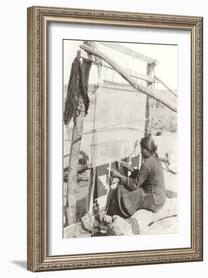 Navajo Rug Weaver-null-Framed Art Print