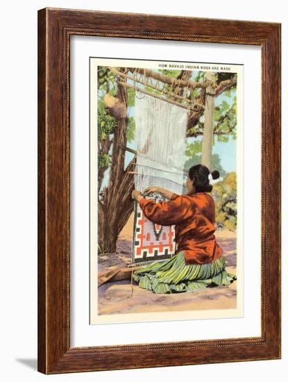 Navajo Rug Weaver-null-Framed Art Print