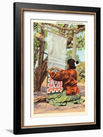 Navajo Rug Weaver-null-Framed Art Print