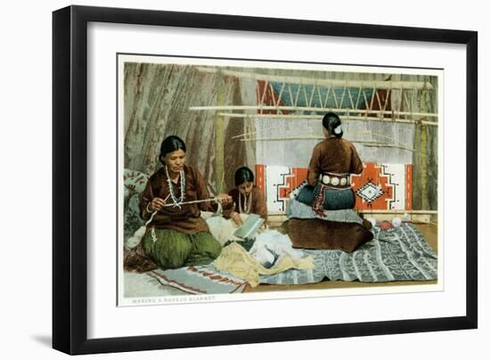 Navajo Rug Weavers-null-Framed Art Print