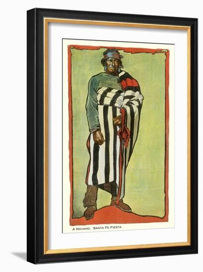 Navajo, Santa Fe Fiesta Illustration-null-Framed Art Print