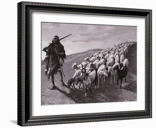 Navajo Sheepherder-Frederic Sackrider Remington-Framed Giclee Print