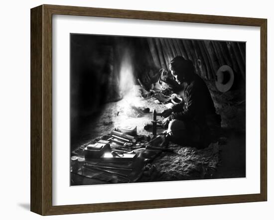 Navajo Silversmith, C1915-null-Framed Photographic Print