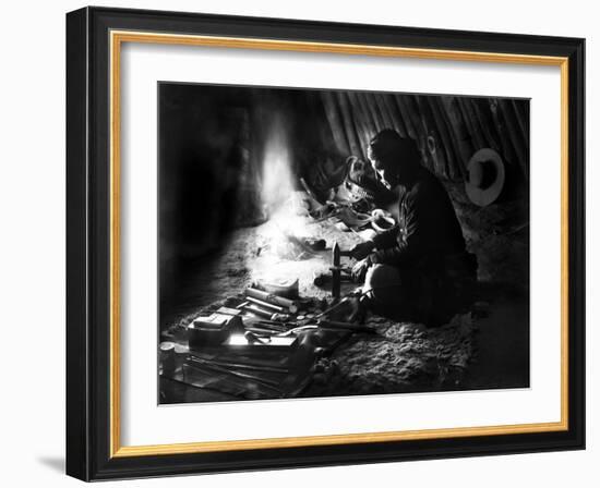 Navajo Silversmith, C1915-null-Framed Photographic Print