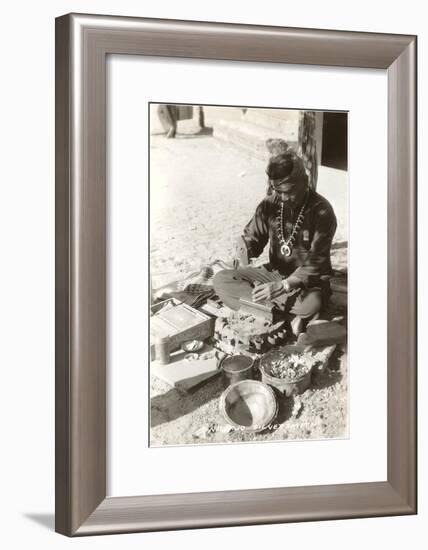 Navajo Silversmith-null-Framed Art Print