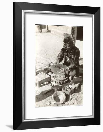 Navajo Silversmith-null-Framed Art Print