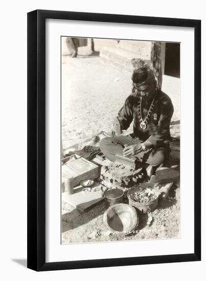 Navajo Silversmith-null-Framed Art Print