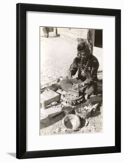 Navajo Silversmith-null-Framed Art Print