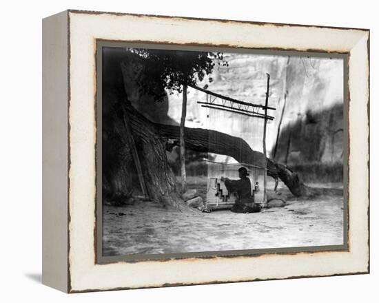 Navajo Weaver, C1905-Edward S^ Curtis-Framed Premier Image Canvas