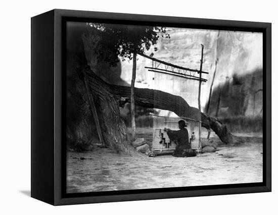 Navajo Weaver, C1905-Edward S^ Curtis-Framed Premier Image Canvas