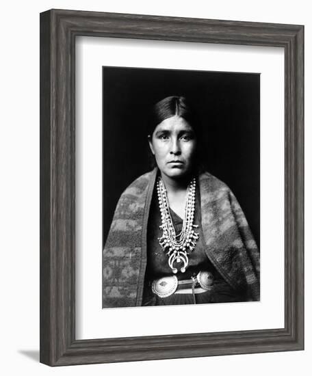 Navajo Woman, C1904-Edward S^ Curtis-Framed Photographic Print