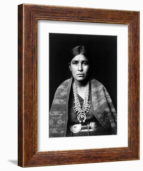 Navajo Woman, C1904-Edward S^ Curtis-Framed Photographic Print