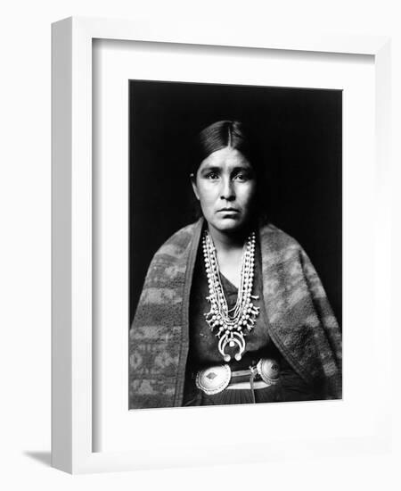 Navajo Woman, C1904-Edward S^ Curtis-Framed Photographic Print