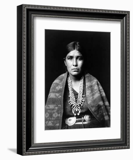 Navajo Woman, C1904-Edward S^ Curtis-Framed Photographic Print