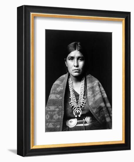 Navajo Woman, C1904-Edward S^ Curtis-Framed Photographic Print