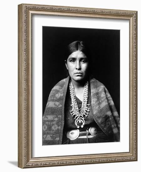 Navajo Woman, C1904-Edward S^ Curtis-Framed Photographic Print