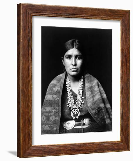 Navajo Woman, C1904-Edward S^ Curtis-Framed Photographic Print