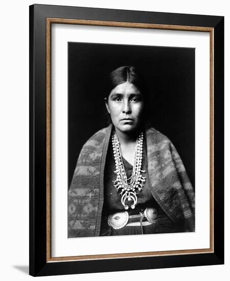Navajo Woman, C1904-Edward S^ Curtis-Framed Photographic Print