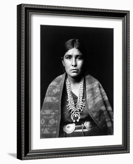 Navajo Woman, C1904-Edward S^ Curtis-Framed Photographic Print