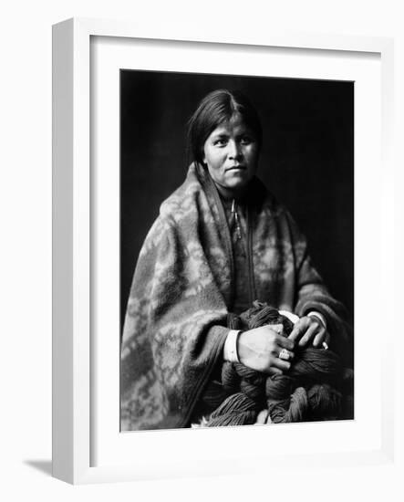 Navajo Woman, C1904-Edward S. Curtis-Framed Photographic Print