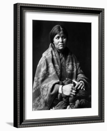 Navajo Woman, C1904-Edward S. Curtis-Framed Photographic Print