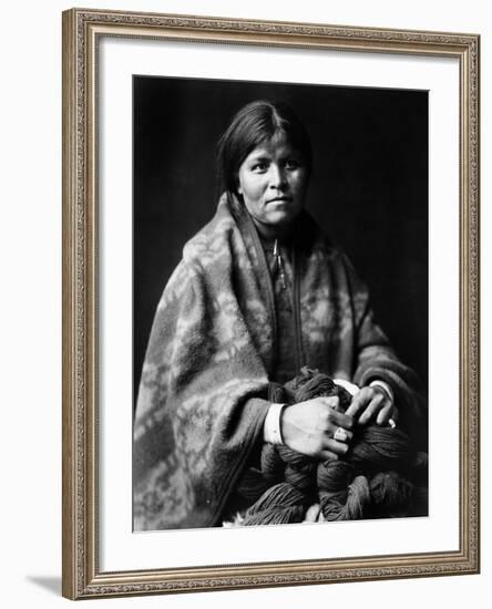 Navajo Woman, C1904-Edward S. Curtis-Framed Photographic Print