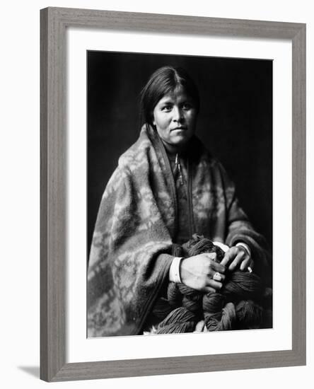 Navajo Woman, C1904-Edward S. Curtis-Framed Photographic Print