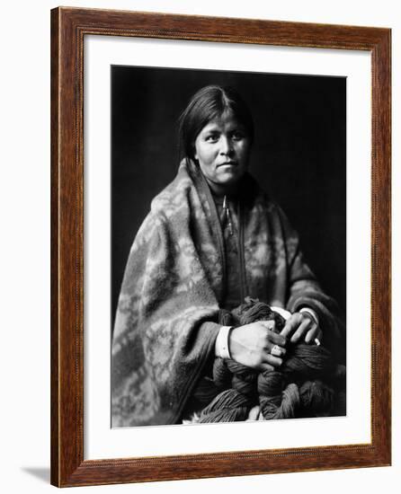 Navajo Woman, C1904-Edward S. Curtis-Framed Photographic Print