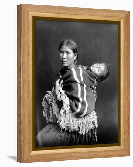 Navajo Woman & Child, C1914-null-Framed Premier Image Canvas